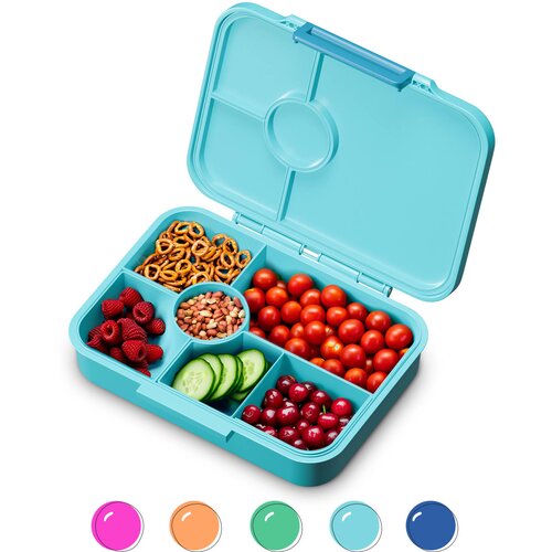 None schmatzfatz Lite, deseta kutija, 6 odjeljaka, 20,8 × 4,5 × 15 cm (Š × V × D), bez BPA, ekstra lagan Tritan Cijene
