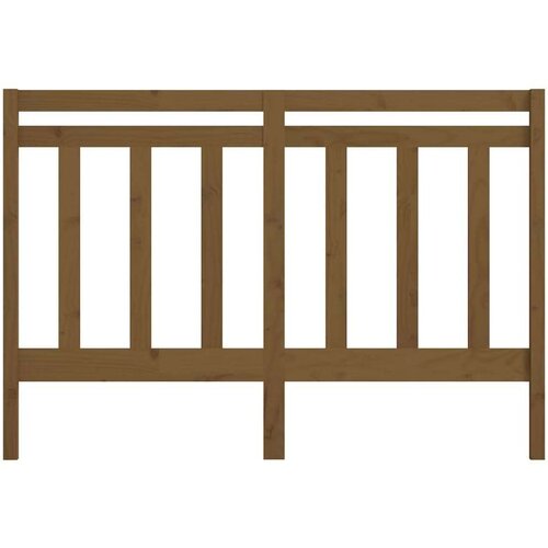  Uzglavlje za krevet boja meda 126 x 4 x 100 cm masivna borovina Slike