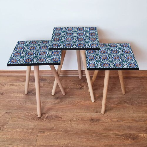Hanah home Club set stolića za kafu 3Shp50, 3 dijela, &scaron;areni Cijene