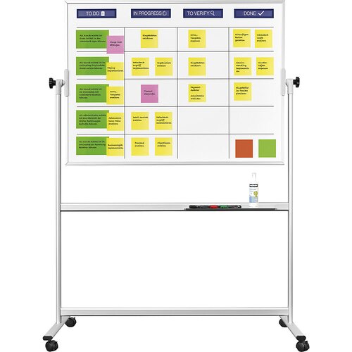 magnetoplan tabla za metodo scrum, xl-komplet z dodatno opremo, tabla šxv 1800 x 1200 mm, pomična Cene