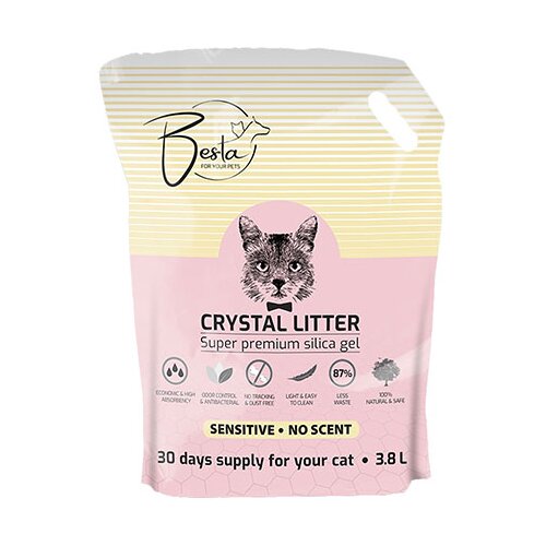 BESTA silikonski posip za mačke - sensitive bez mirisa 7.5l Cene