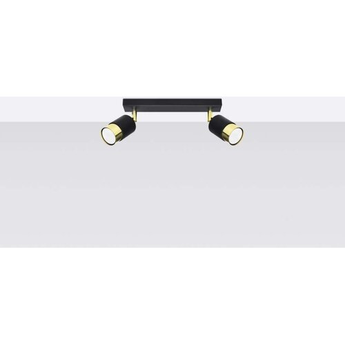  Sollux SL.1070 - Spot svetlo NERO 2xGU10/40W/230V crna/zlatna Slike