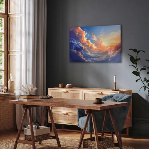  Slika - Sunset Over a Cloudy Sea: A Wonderful Symphony of Colors 120x80 Cijene