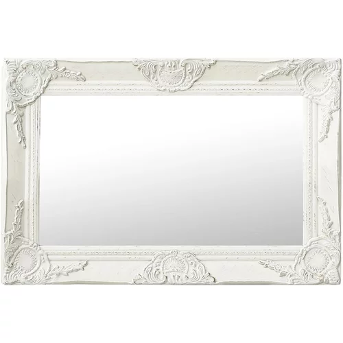  Stensko ogledalo v baročnem stilu 60x40 cm belo