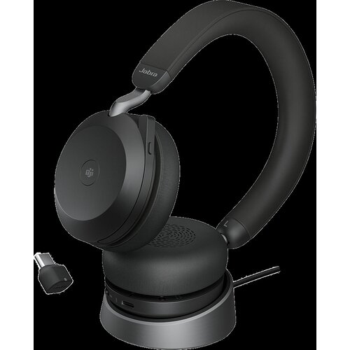 Jabra EVOLVE2 75 Link380c MS Stereo Stand Black EVOLVE2 75 headset Black MS Link 380 BT Cene