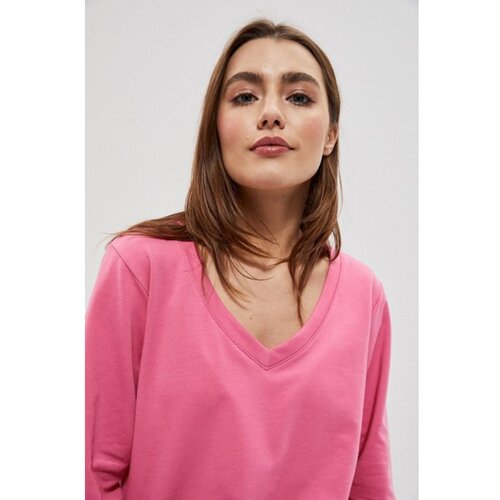Moodo V-neck sweatshirt - pink Slike