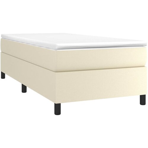  Okvir za krevet s oprugom krem 80 x 200 cm od umjetne kože Slike