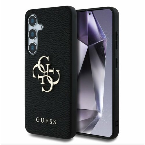 Guess PU Grained 4G Metal Logo Zadní Kryt pro Samsung Galaxy S25+ Black Ovitek za telefon Vijolična Cene