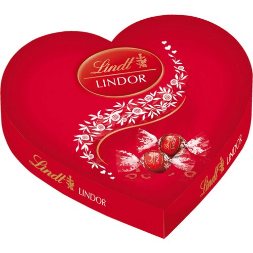 Lindt Lindor - Škatla s srčki - Mlečna čokolada - 200 g Cene