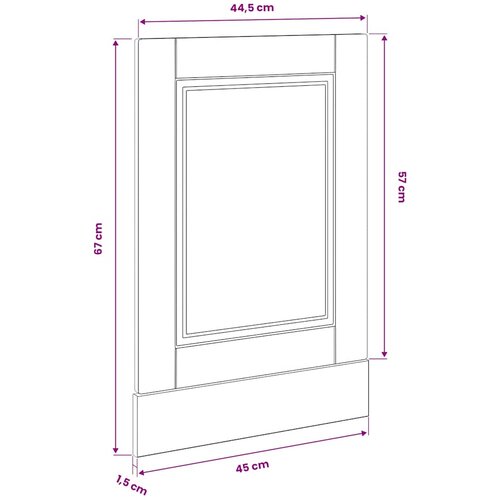  Ploča za perilicu posuđa Porto 45x1,5x57 cm konstruirano drvo Slike