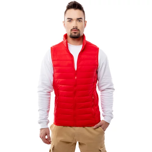 Glano Men's quilted vest - red