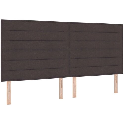  Boxspring krevet s madracem Tamno smeđa 200 x 200 cm Tkanina - Tamno smeđa 200 x 200 cm Dizajn linija Slike
