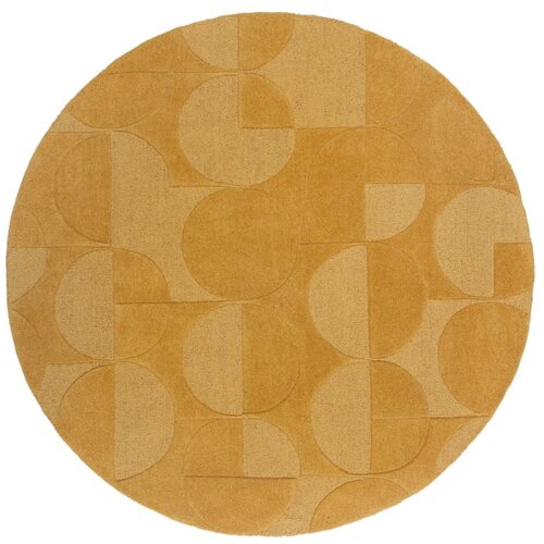 Flair Rugs Rumena volnena okrogla preproga ø 160 cm Gigi - Flair Rugs Cene