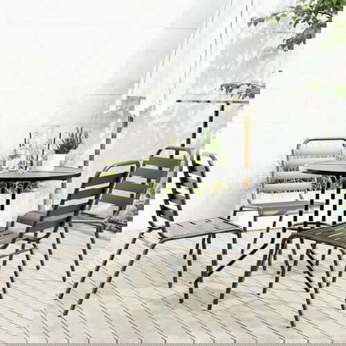 The Living Store Vrtni stoli 5 kosov antracit prašno barvano jeklo - Komplet Vrtnih Stolov, (21475987) Cene