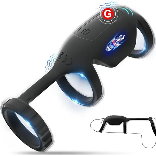 SuperLove Vibrating Triple Cock Sleeve for Euphoric Penis & G-Spot Stimulation Black Cijene