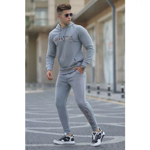 Madmext Sports Sweatsuit Set - Gray - Regular fit