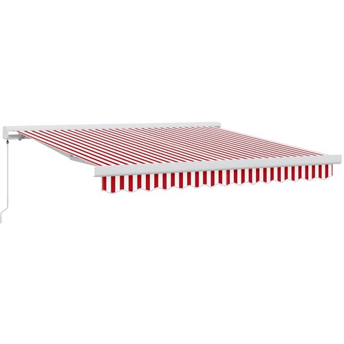  Povlačivi tende Crvena i bijela 300 x 250 cm Platno i Aluminij Slike