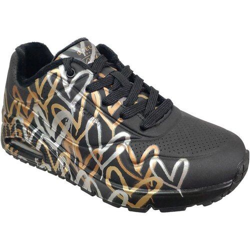 Skechers Nizke superge Uno metallic love Črna Slike