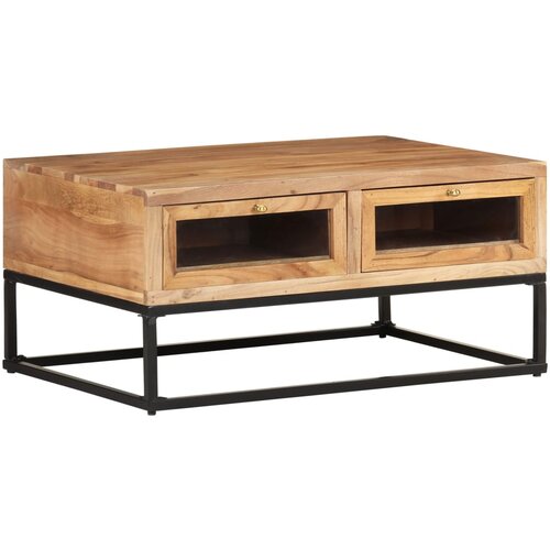 The Living Store Klubska mizica 90x60x40 cm trden akacijev les - Klubska Mizica, (21575266) Slike