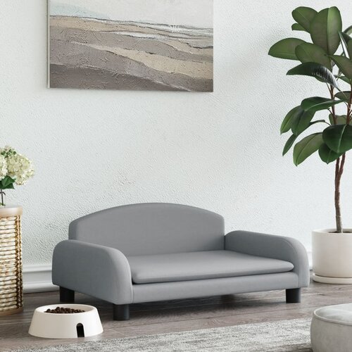 vidaXL Pasja postelja svetlo siva 70x45x30 cm blago Cene