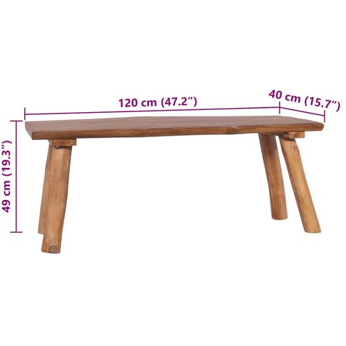  Vrtna klupa 120 cm od masivne tikovine Slike
