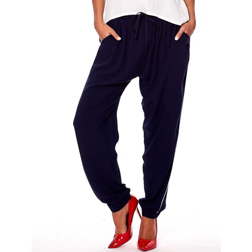 Fashion Hunters Women&amp;#039;s loose trousers - blue Slike