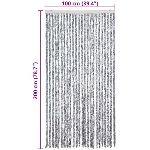  Zastor protiv muha bijelo-sivi 100 x 200 cm od &amp;scaron;enila Slike