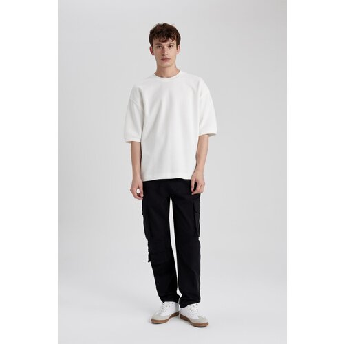 Defacto relax Fit Cargo Pocket Straight Leg Gabardine Trousers Cene