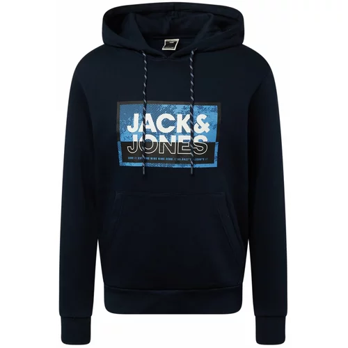 Jack & Jones Sweater majica 'LOGAN' bež / plava / noćno plava / bijela