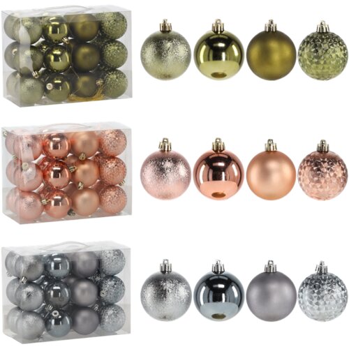 Molarem Home Set od 24 kuglice za božićno drvce &ndash; 6 cm, roza Cijene