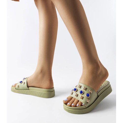 Gemre Green Decorated Montesarchio Slides Cijene