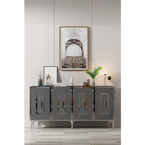 Hanah home konzola puma 150, 150x75x32 cm, antracit Cene