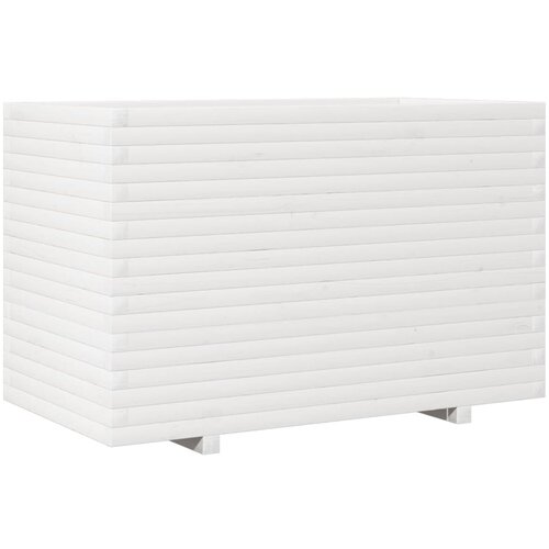 Vrtna sadilica bijela 110x60x72 cm od masivne borovine Slike