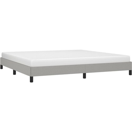  Okvir za krevet bez madraca svjetlosivi 200 x 200 cm od tkanine Slike