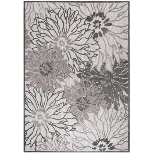 Lesnina XXXL PREPROGA ZA ZUNANJO UPORABO Floral 80/150 cm tkano siva, svetlo siva Cene