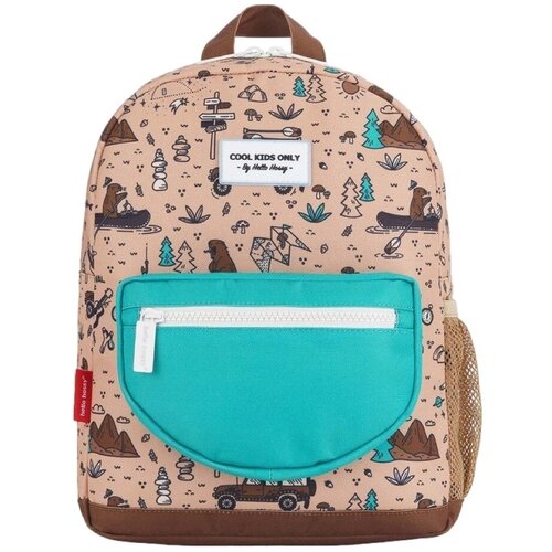 Hello Hossy Nahrbtniki Road Trip Kids Backpack - Beige Večbarvna Cene