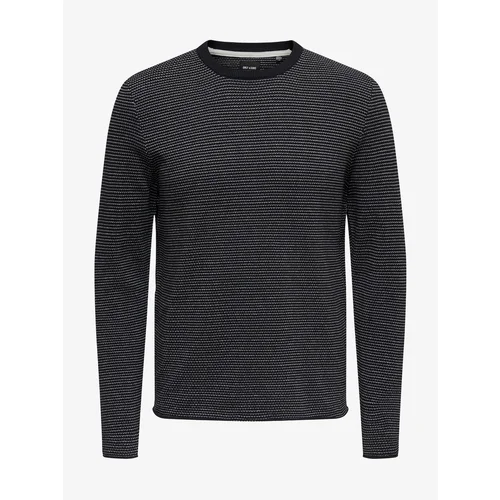 Only Dark Blue Ribbed Sweater & SONS Niguel - Men