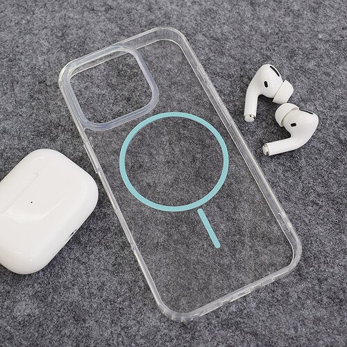  Maska za iPhone 16 Pro Max Mag Case Clear Slim plava Slike