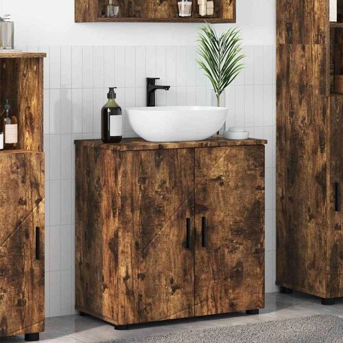 vidaXL Kupaonski ormar s policom Dimljeni hrast 61 x 35 x 64 cm Cene