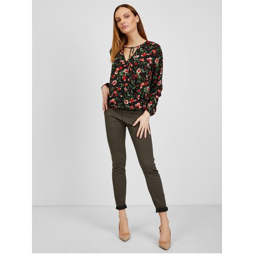 Orsay Red-Black Ladies Floral Blouse - Women Cene