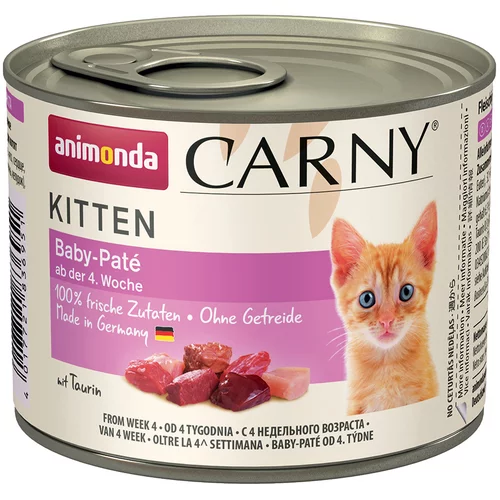Animonda Varčno pakiranje Carny Kitten 12 x 200 g - Baby-Paté