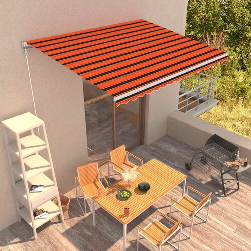 Tenda na ručno uvlačenje 400 x 300 cm narančasto-smeđa Cijene