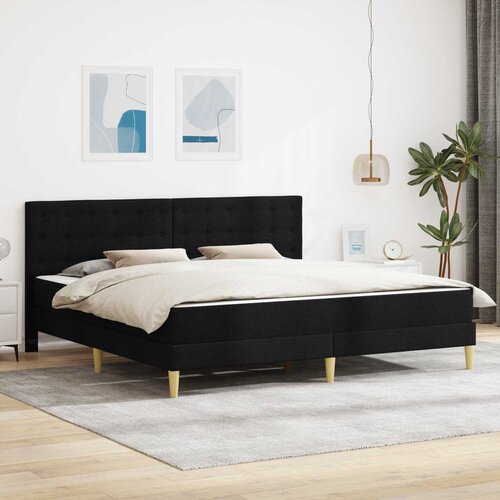  Okvir kreveta s madracem s uzglavljem Crna 180 x 200 cm tkanina Cene
