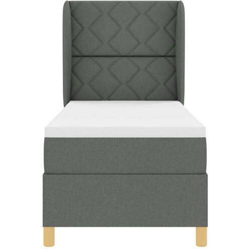  Krevet s opruga kutije Tamno siva 200 x 80 cm tkanina Slike