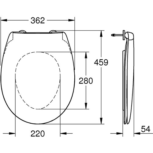 Grohe Bau Ceramic WC daska 39492000 Slike