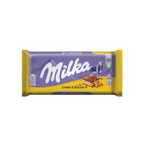 Milka cream & bisquit čokolada 100g Slike