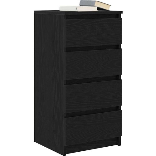VidaXL Komoda crni hrast 37,5x35x76 cm konstruirano drvo Slike