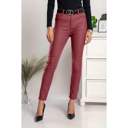 Fenzy Uske Hlače Od Umjetne Kože Roda, Crvene Cijene