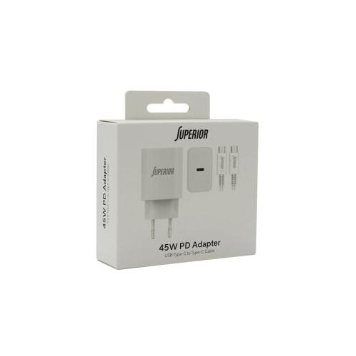 Superior Kućni punjač SU-4500 45W Type C na Type C 5A crni Slike