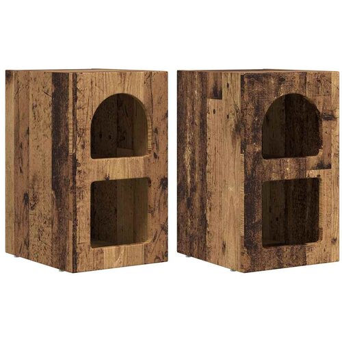  Noćni ormarić 2 pcs Staro drvo 29,5 x 33,5 x 50 cm Slike